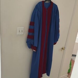 Blue and Red Academic Gown